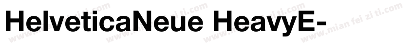 HelveticaNeue HeavyE字体转换